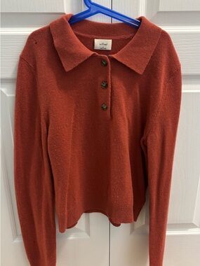 Wilfred Aritzia Cashmere Polo Sweater